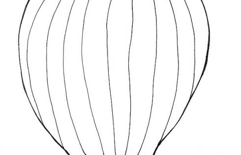 Ausmalbild Heißluftballon
