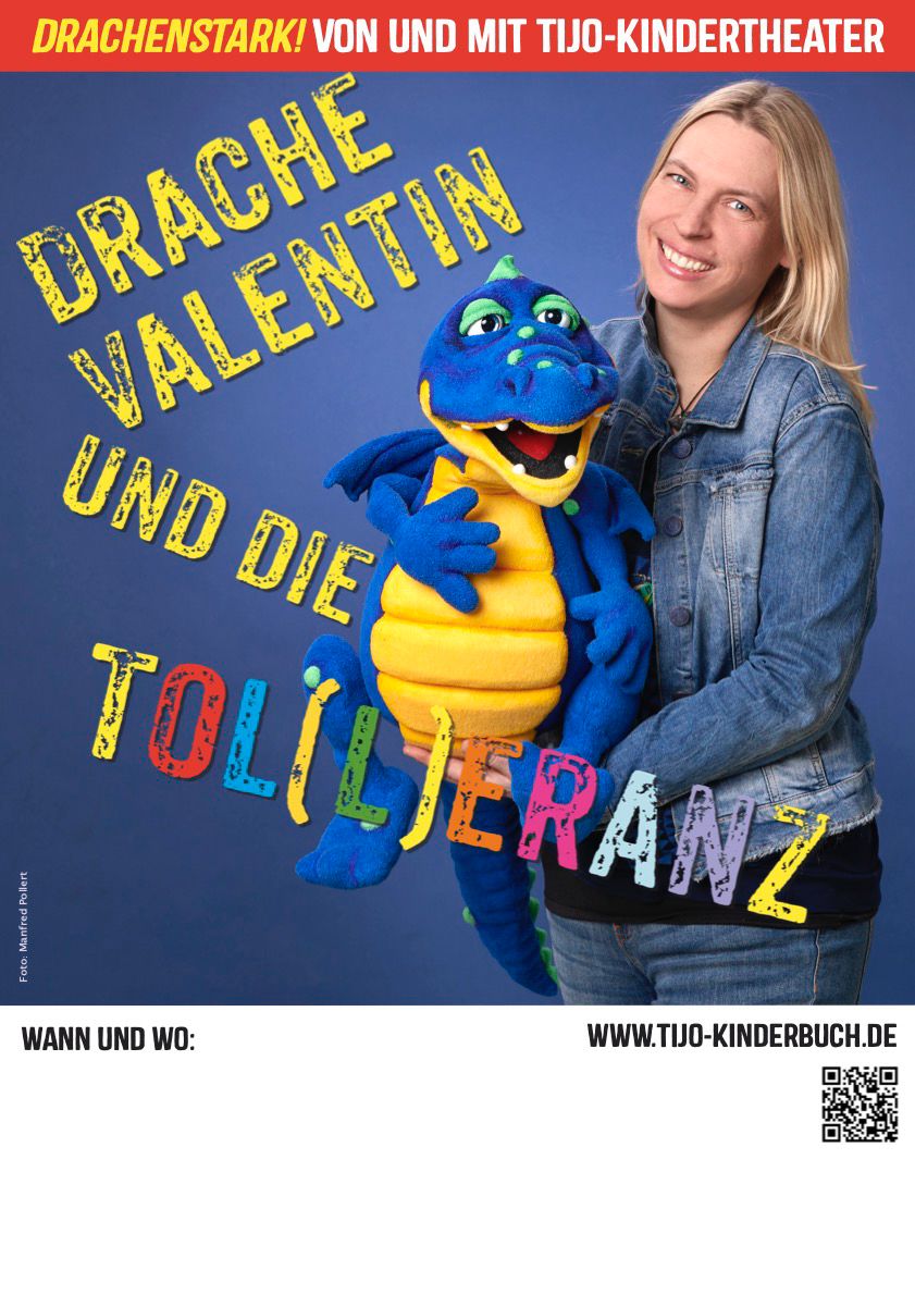 Tijo Figurentheater - Drache Valentin und die Tol(l)eranz - Bauchreden für Kinder